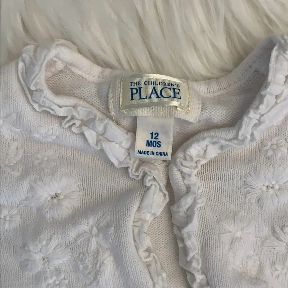 Children’s Place little girl Easter dress with sweater, 12 months
